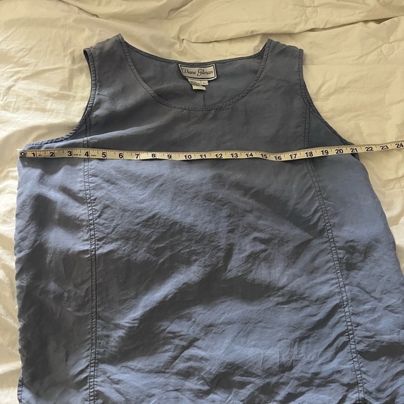 Vintage Diane Gilman 100% Silk Indigo Blue Blouse - Picture 5 of 7